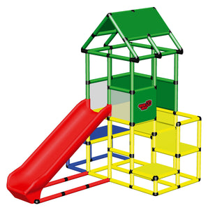 Large Play Tower with Integrated Slide