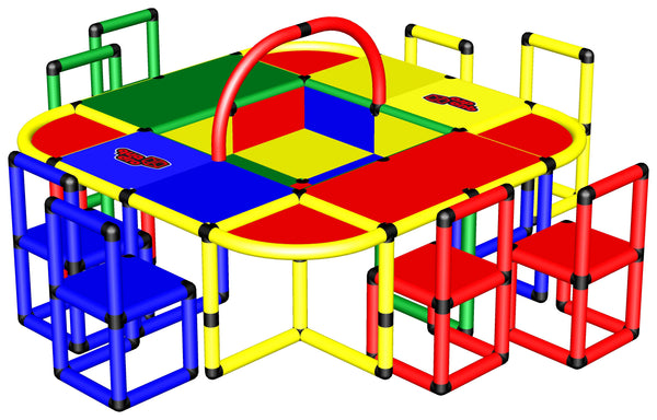 Play Table with 8 Chairs